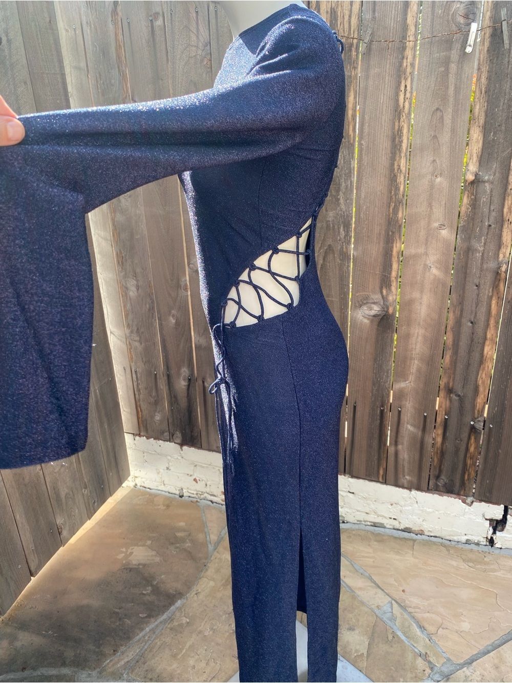 Reformation Kinsey knit Long-Sleeve Side-Slit Maxi Dress - Picture 15 of 15